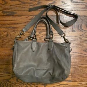 Liebskind grey leather satchel bag